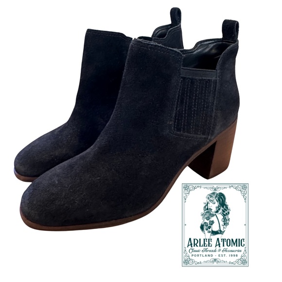 Lucky Brand from Nordstrom block Heel Suede ankle booties - Picture 4 of 13